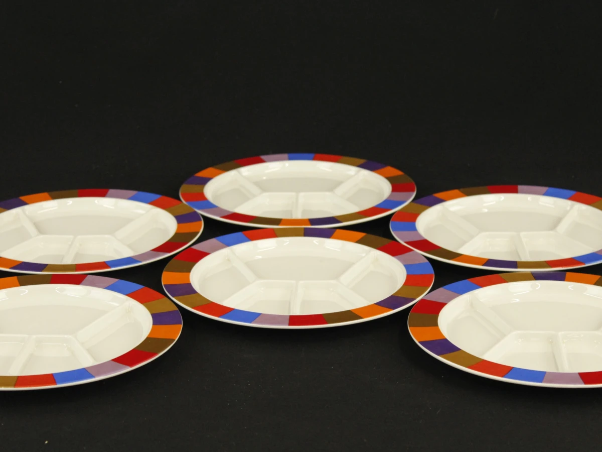 Set van 6 Villeroy & Boch “Santiago” fondueborden - foto 2