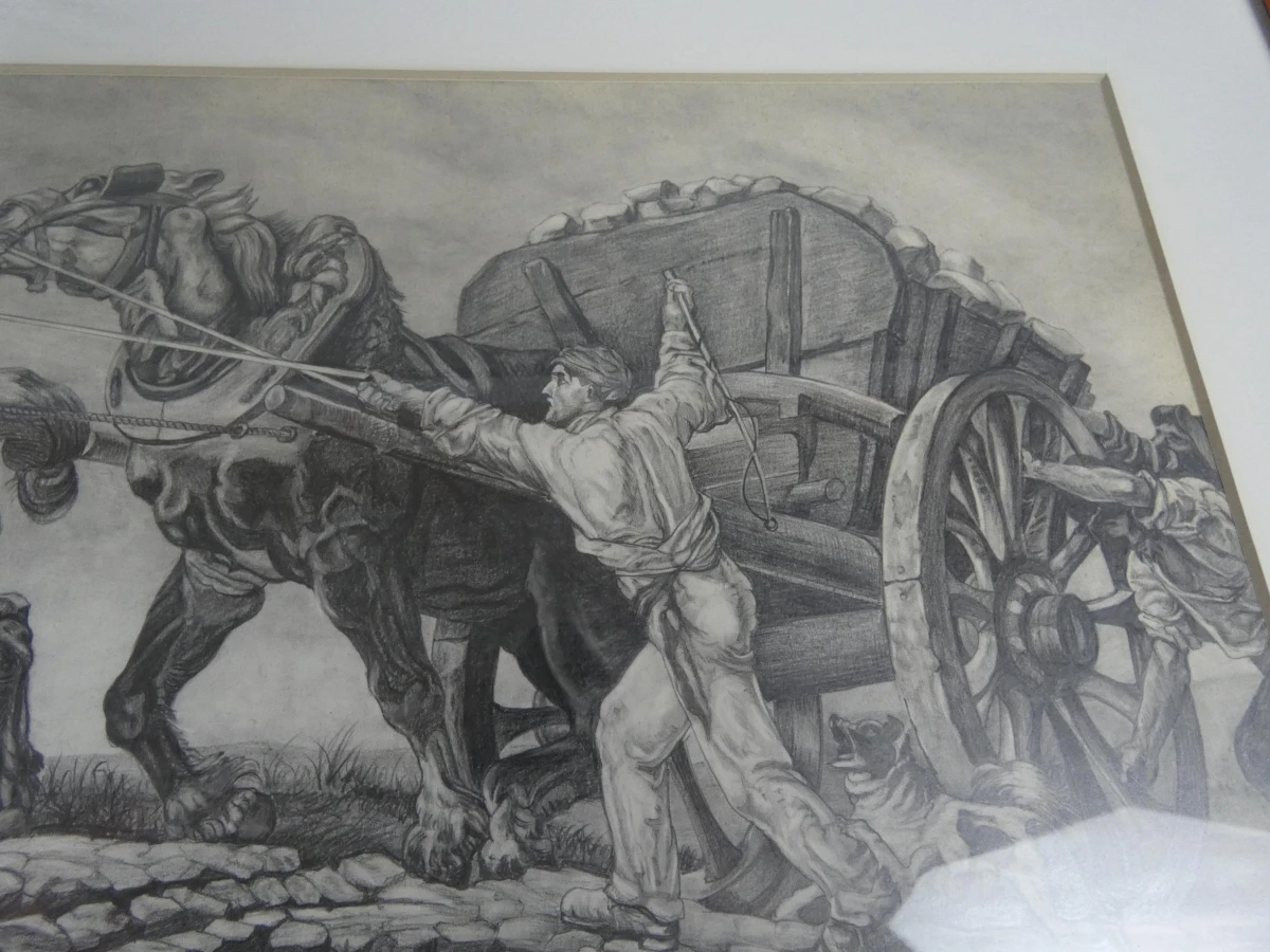 Kunstwerk ploegende paarden - foto 3