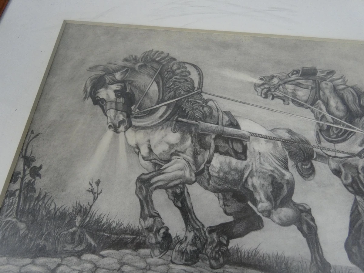 Kunstwerk ploegende paarden - foto 2