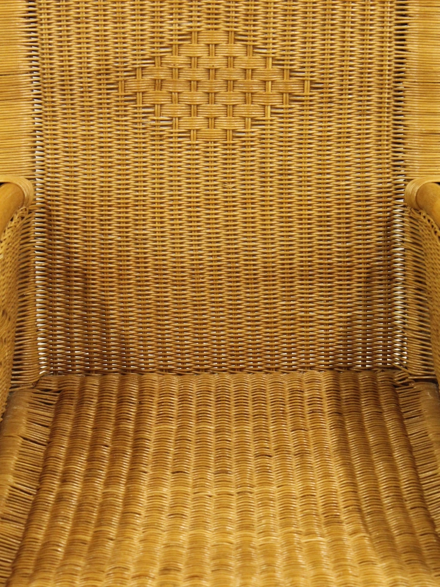 Vintage rotan schommelstoel in de stijl van Rohé Noordwolde - jaren 1960/70 - foto 5