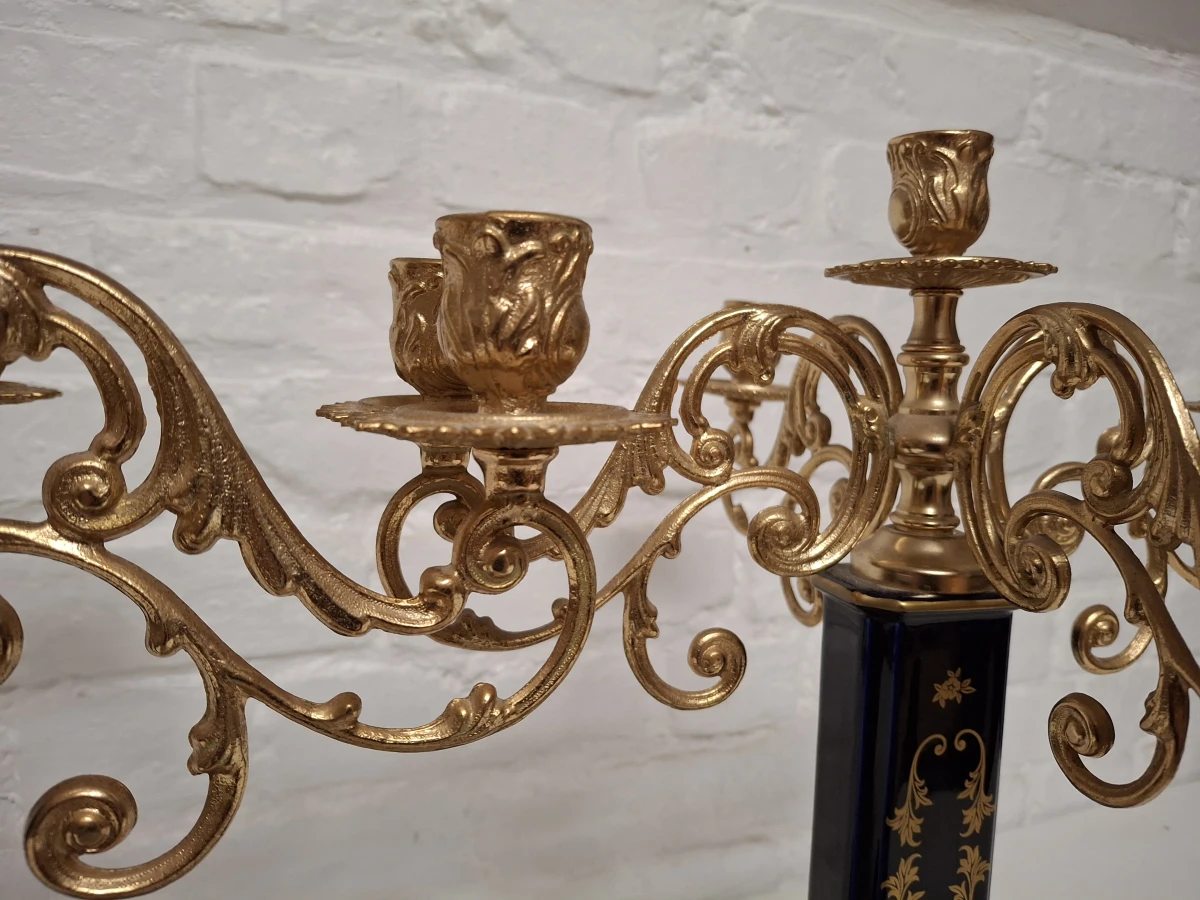 Set van 2 antieke kandelaars in klassieke Franse Empire-stijl - foto 4