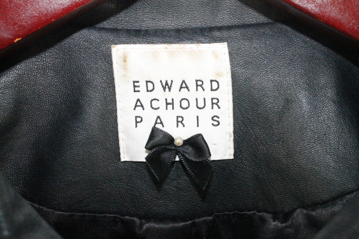 Zwarte leren damesjas - Edward Achour Paris - foto 10