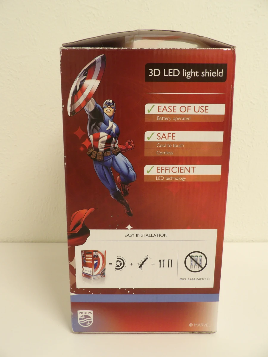 Philips Marvel Avengers Captain America Shield 3D LED-wandlamp - foto 2