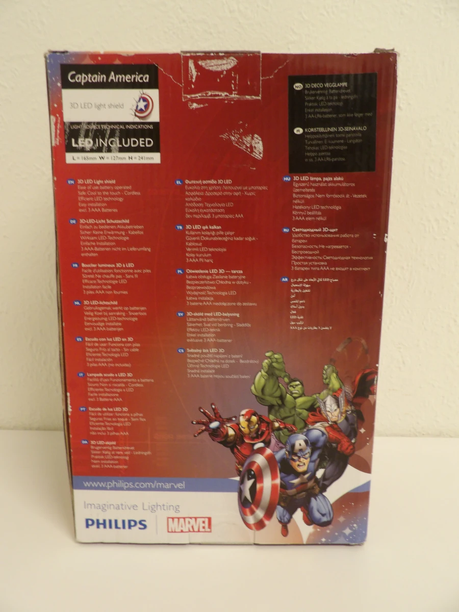 Philips Marvel Avengers Captain America Shield 3D LED-wandlamp - foto 3