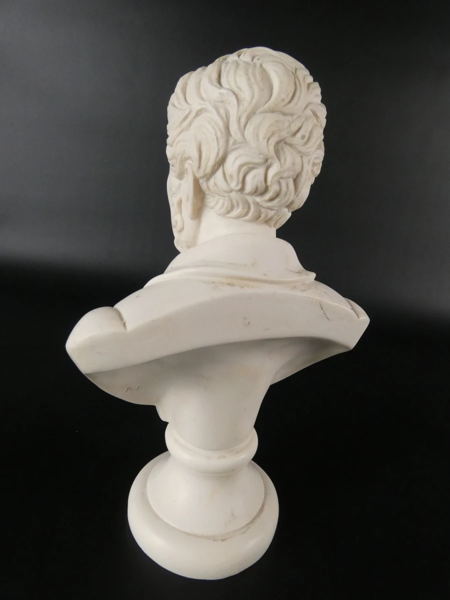 Set van 2 witte buste beelden van Wagner - foto 3