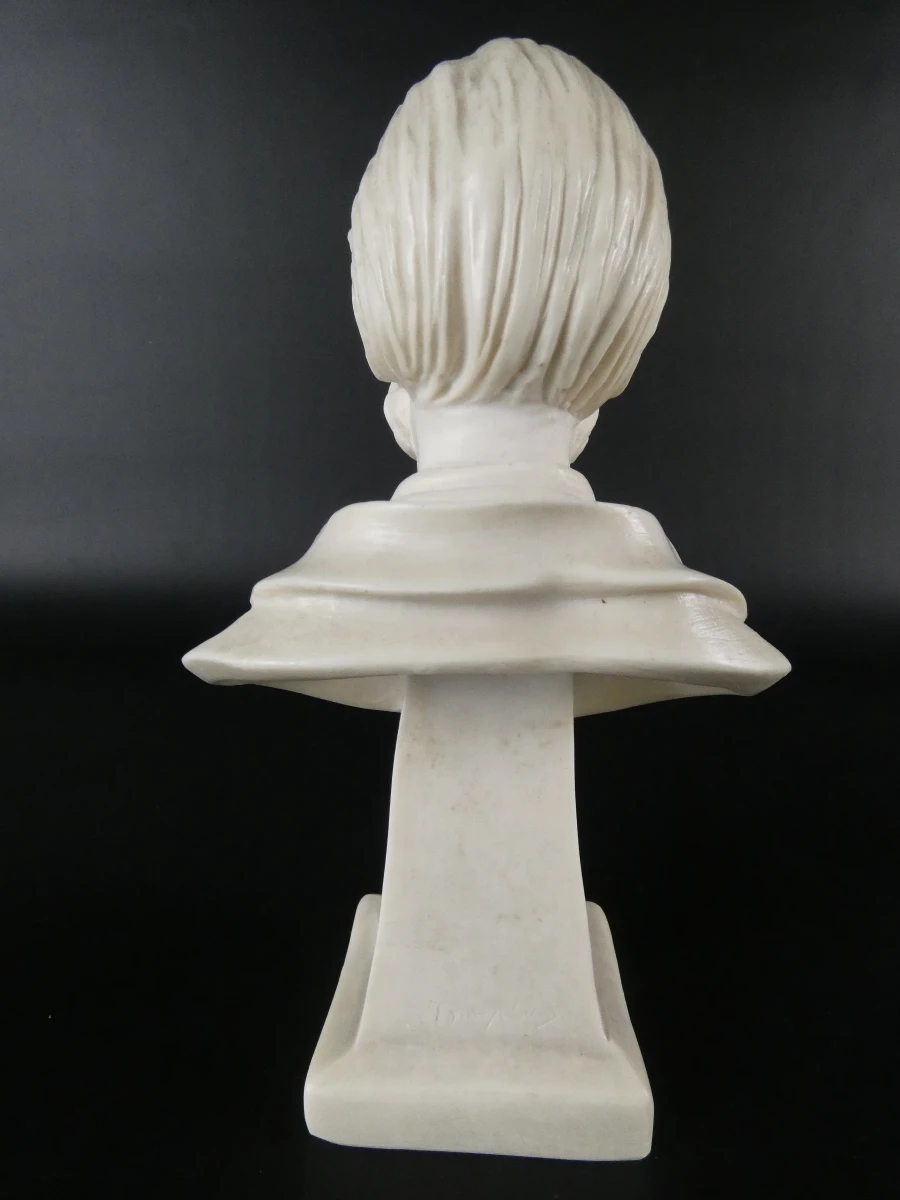 Set van 2 witte buste beelden van Wagner - foto 11