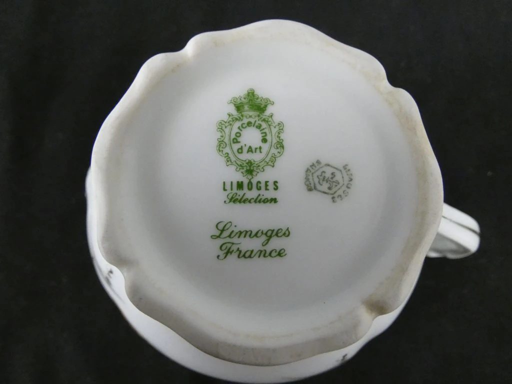 Porseleinen servies Limoges met gouddecoratie - foto 12