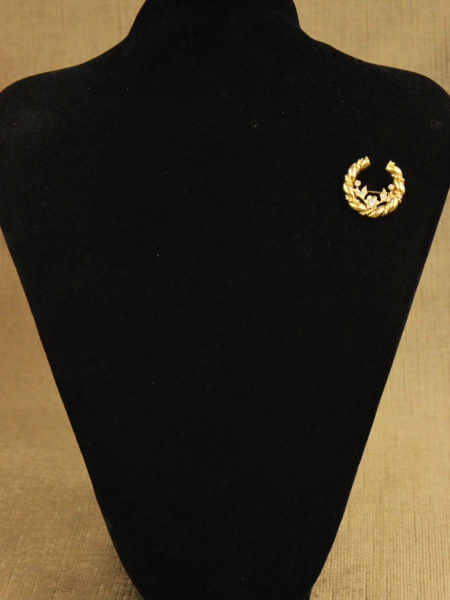 18 karaat gouden florale kransbroche - foto 6