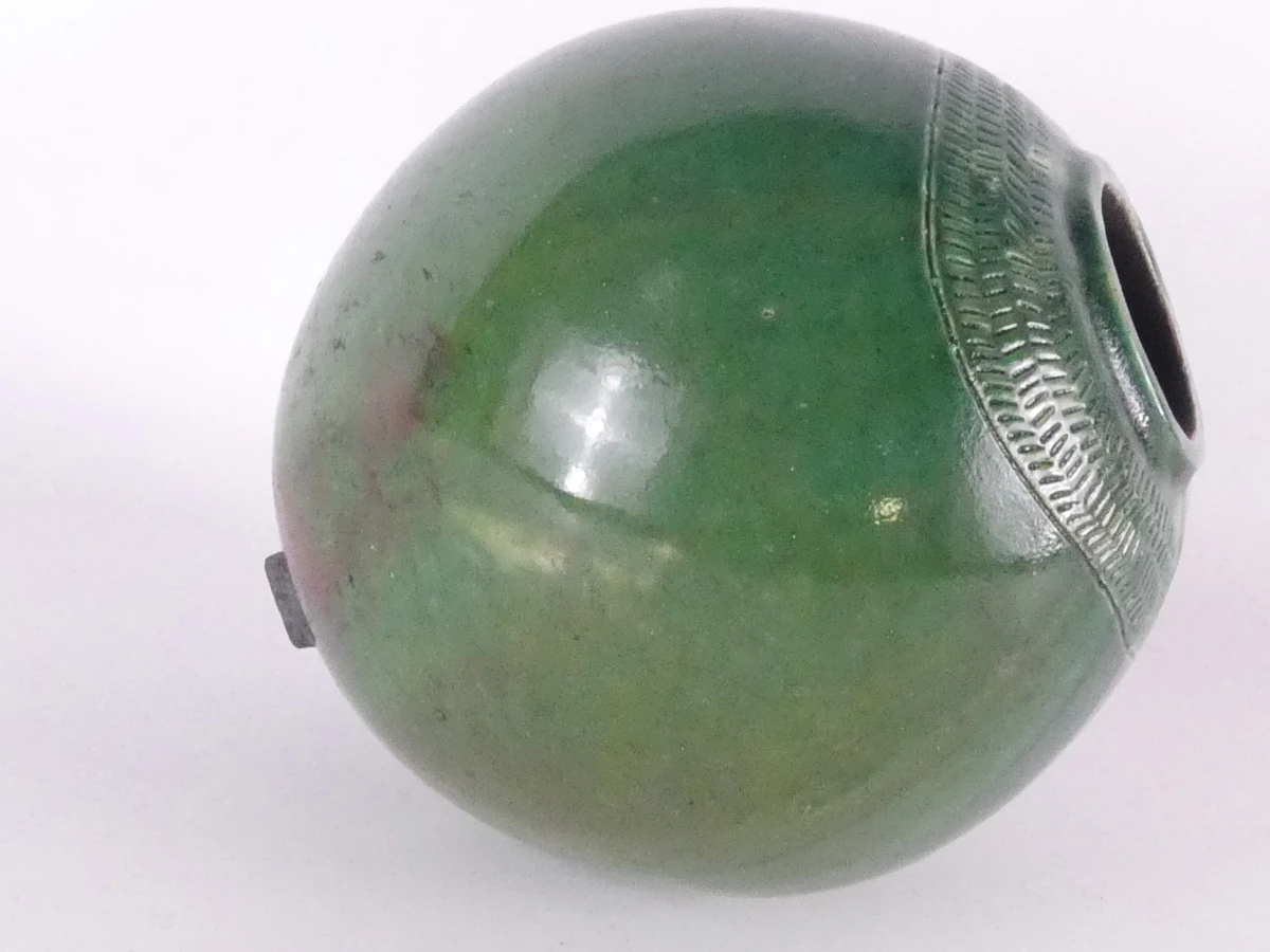 Groene keramische bolvormige vaas - foto 11