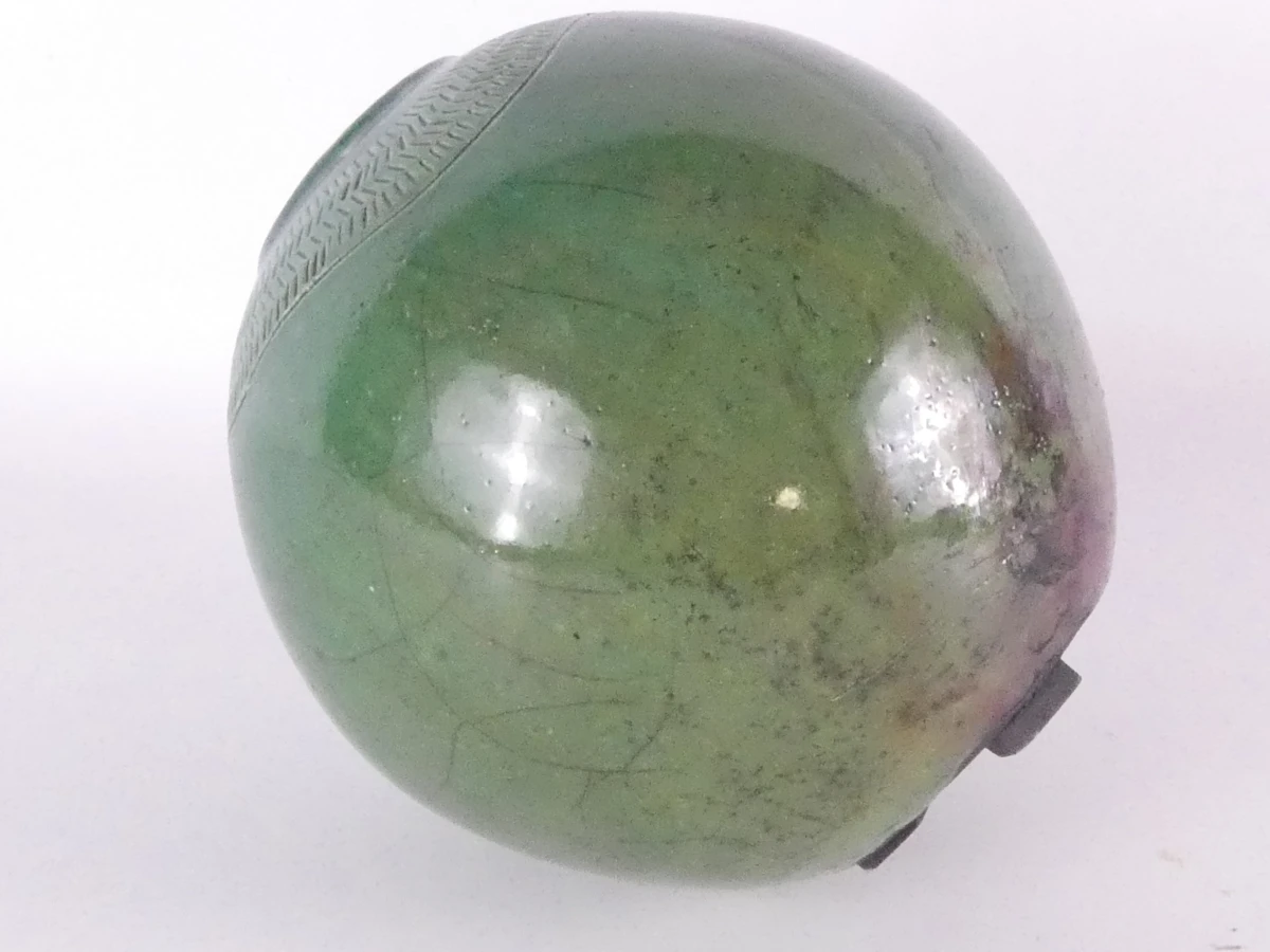 Groene keramische bolvormige vaas - foto 14