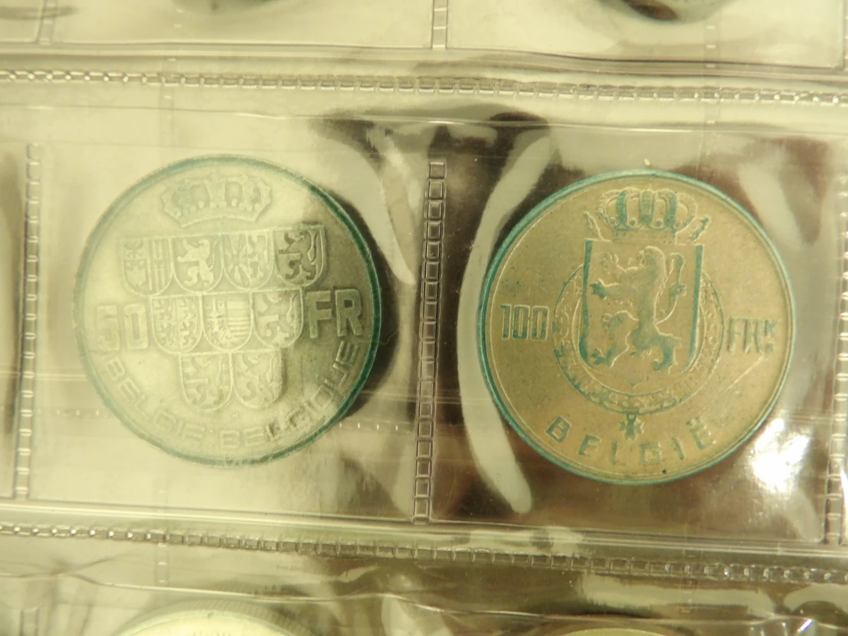 Verzamelalbum oude Belgische munten (ca. 362 stuks) - foto 12