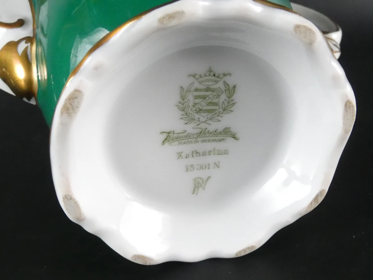 Vintage porseleinen koffie- of mokkaservies van Weimar Porzellan - foto 5