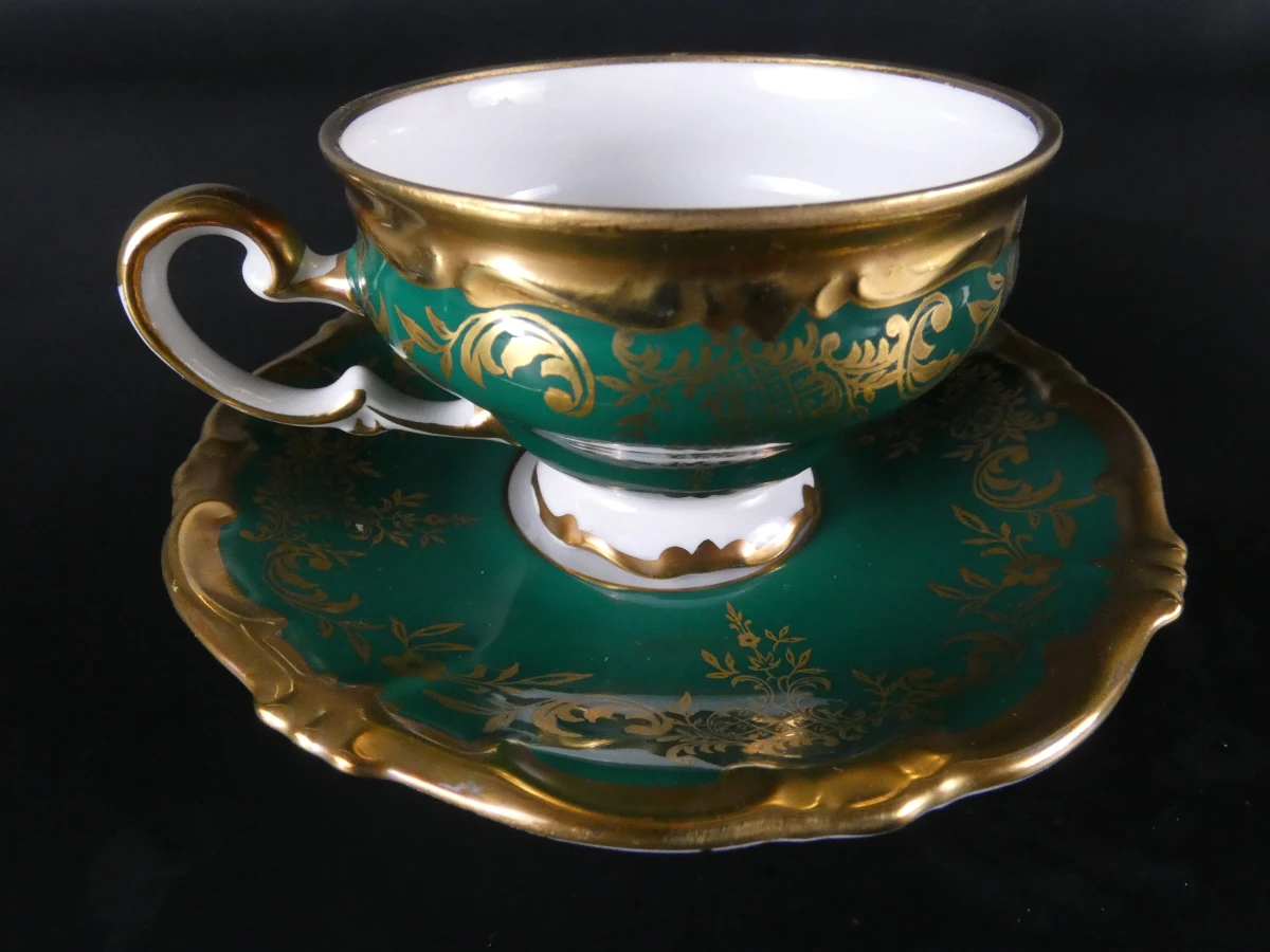 Vintage porseleinen koffie- of mokkaservies van Weimar Porzellan - foto 11