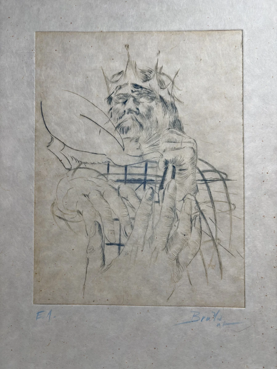 Originele ets 'KING' (Apoc. series) – E.A. – Gesigneerd. - foto 2