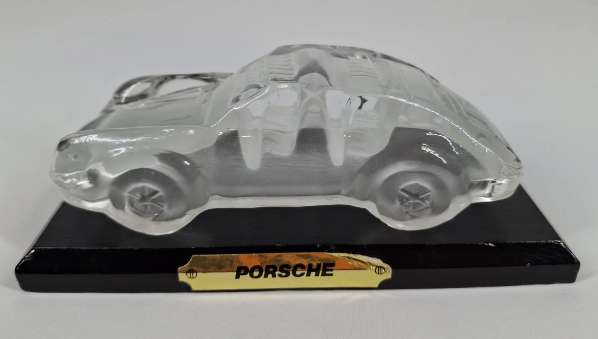 Set van 3 kristallen modelauto's op houten voet - foto 12