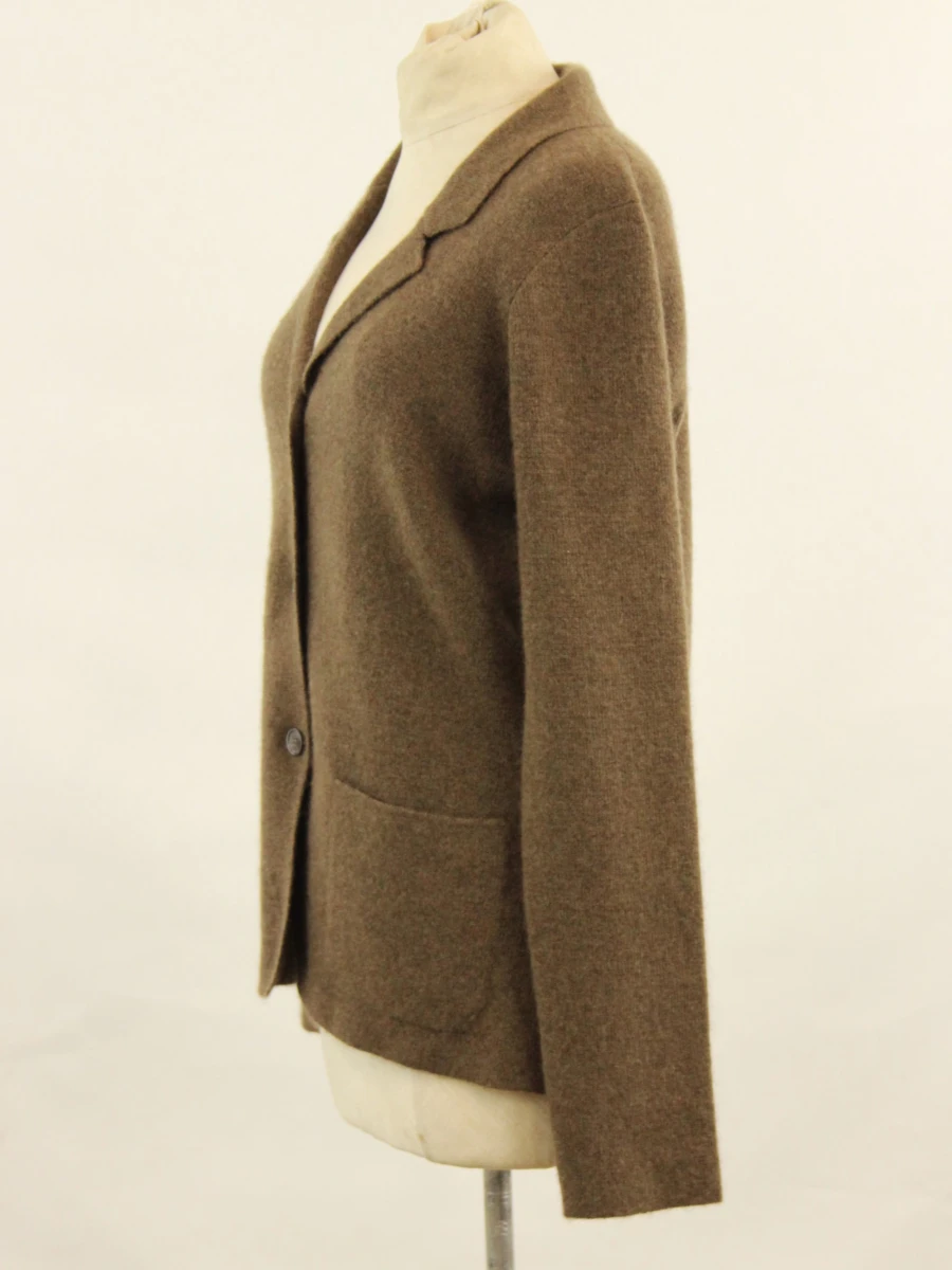 PAUW Amsterdam - Exclusieve luxe vest van 100% yakwol - taupe/bruin - foto 4