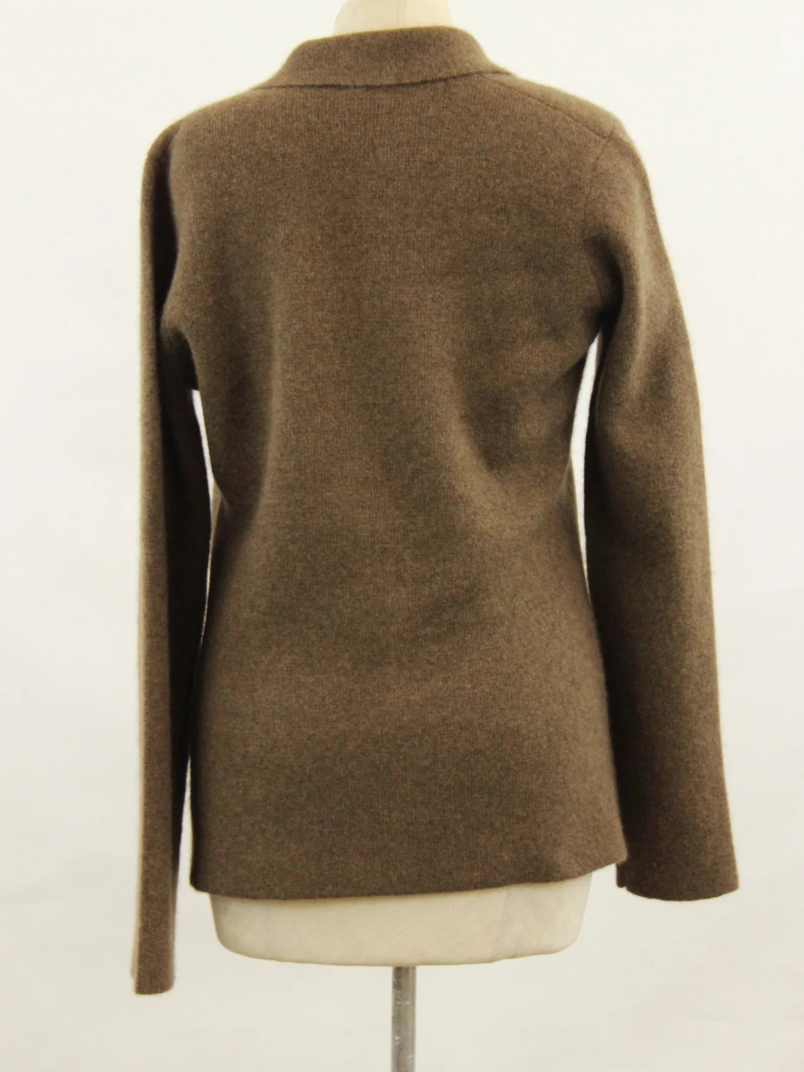 PAUW Amsterdam - Exclusieve luxe vest van 100% yakwol - taupe/bruin - foto 5
