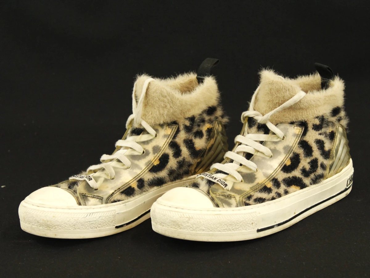 Christian Dior warme wintersneakers voor dames met luipaardprint - foto 3