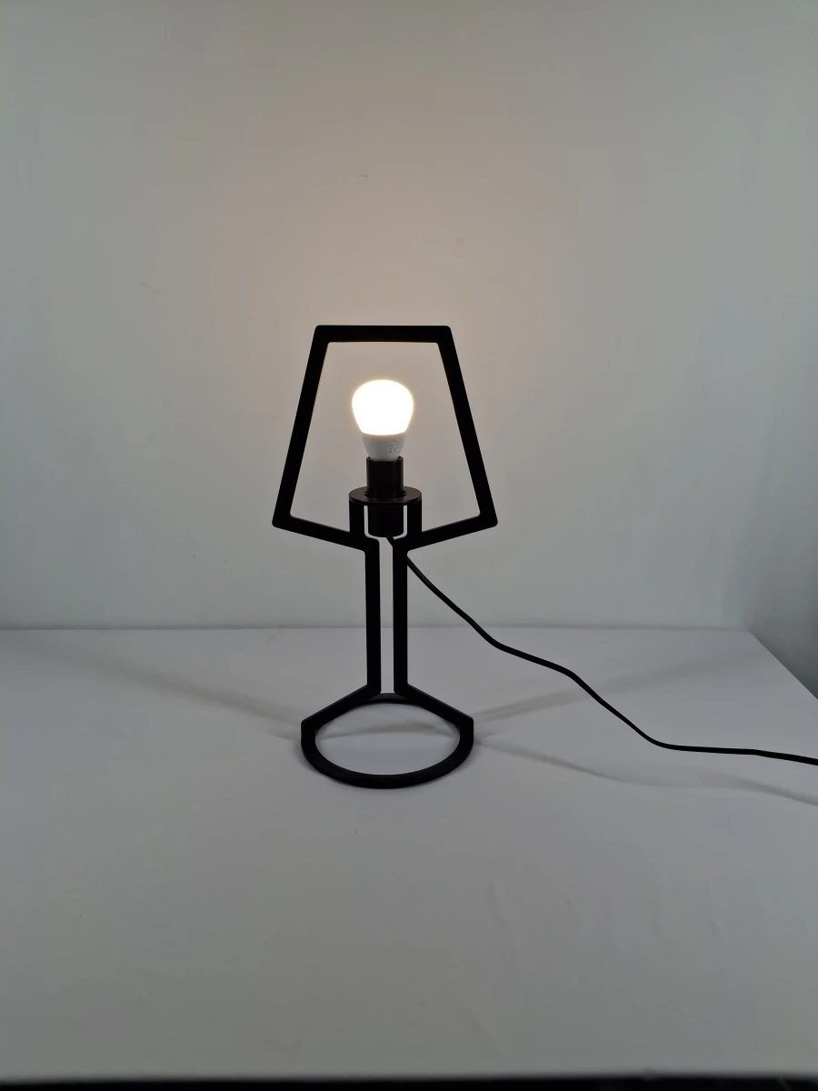 Moderne metalen tafellamp met open design - foto 4