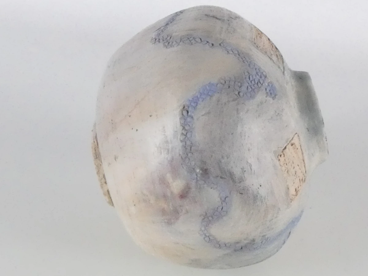 Decoratieve keramische vaas met blauwe accenten - foto 18