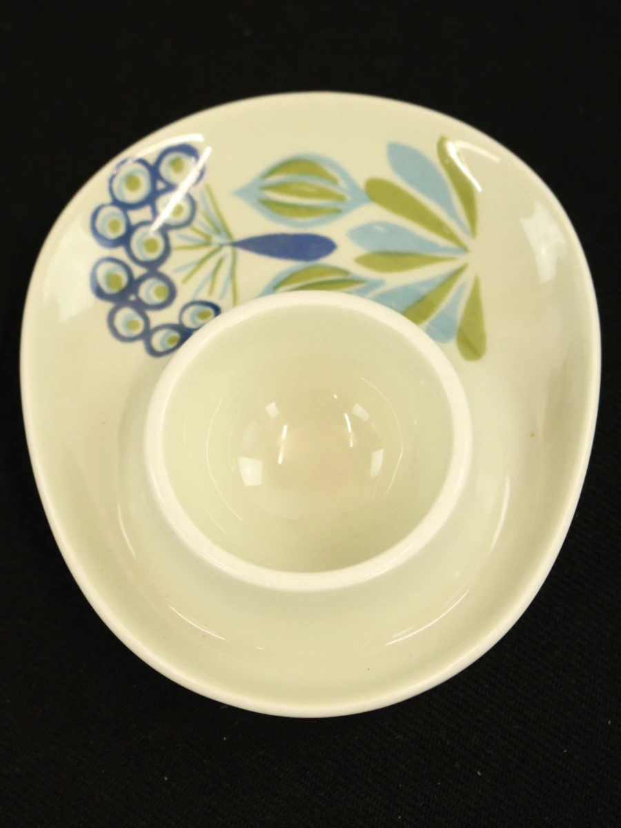 Set van 6 vintage eierdopjes met bloemmotief - foto 5