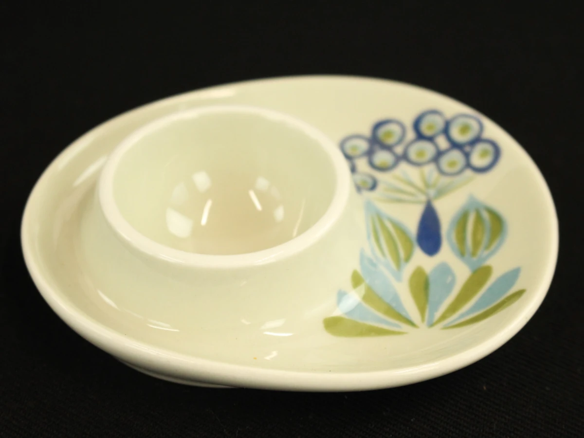 Set van 6 vintage eierdopjes met bloemmotief - foto 6