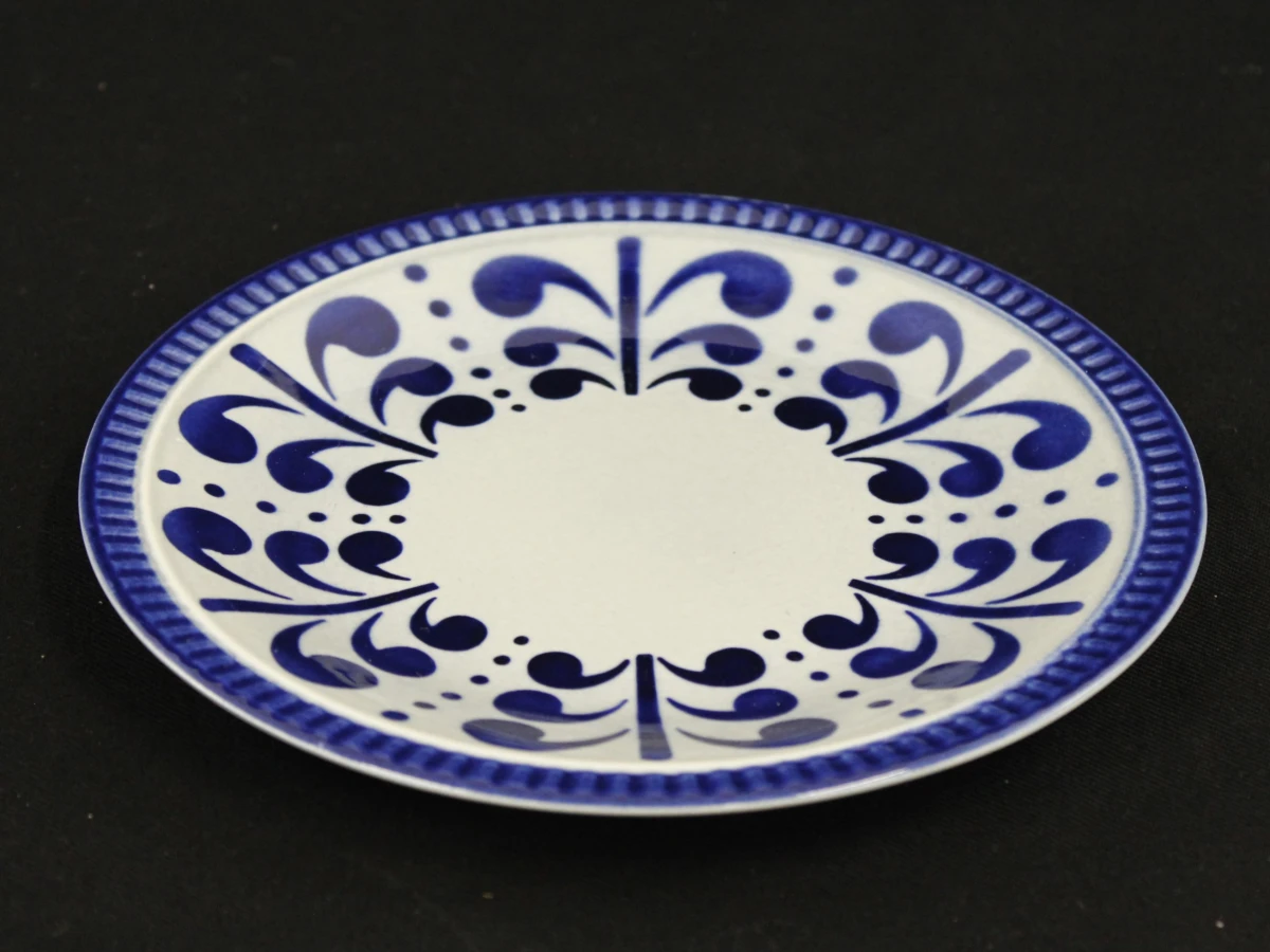 Boch La Louviere Belgium set van 12 vintage dessertborden met Nevada decor - foto 3