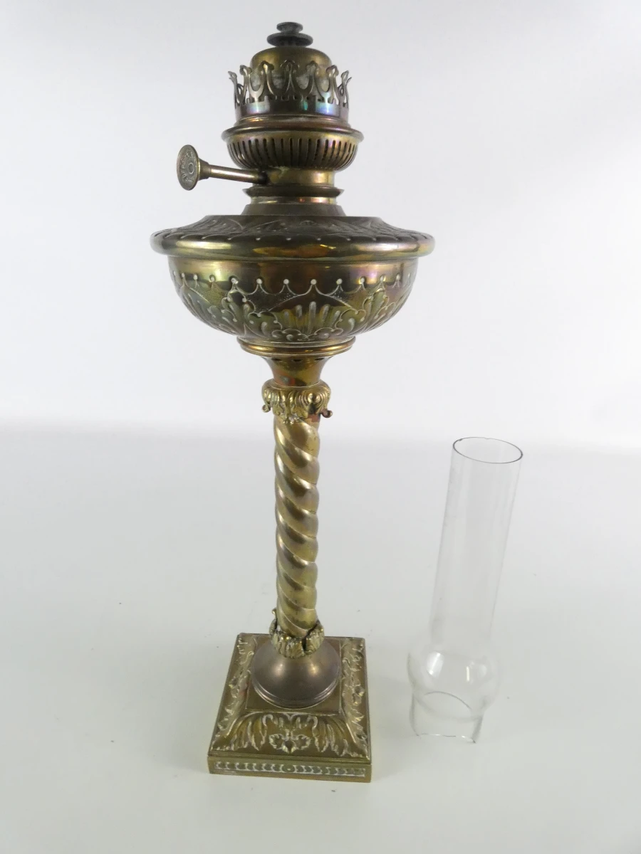 Prachtige oude Messing Zuillamp – "La Lampe Belge" (Lempereur & Bernard), ca. 1900 - foto 3