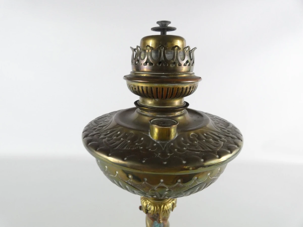 Prachtige oude Messing Zuillamp – "La Lampe Belge" (Lempereur & Bernard), ca. 1900 - foto 5