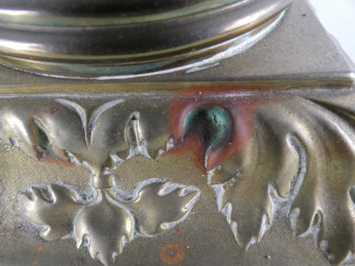 Prachtige oude Messing Zuillamp – "La Lampe Belge" (Lempereur & Bernard), ca. 1900 - foto 9