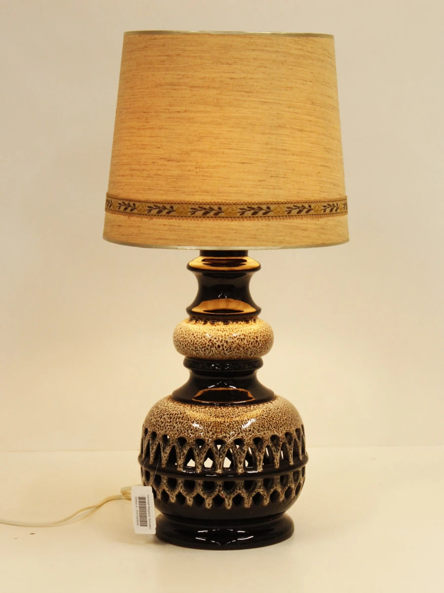 Fat Lava mid-century tafellamp – Bruin/crème 70s - foto 5
