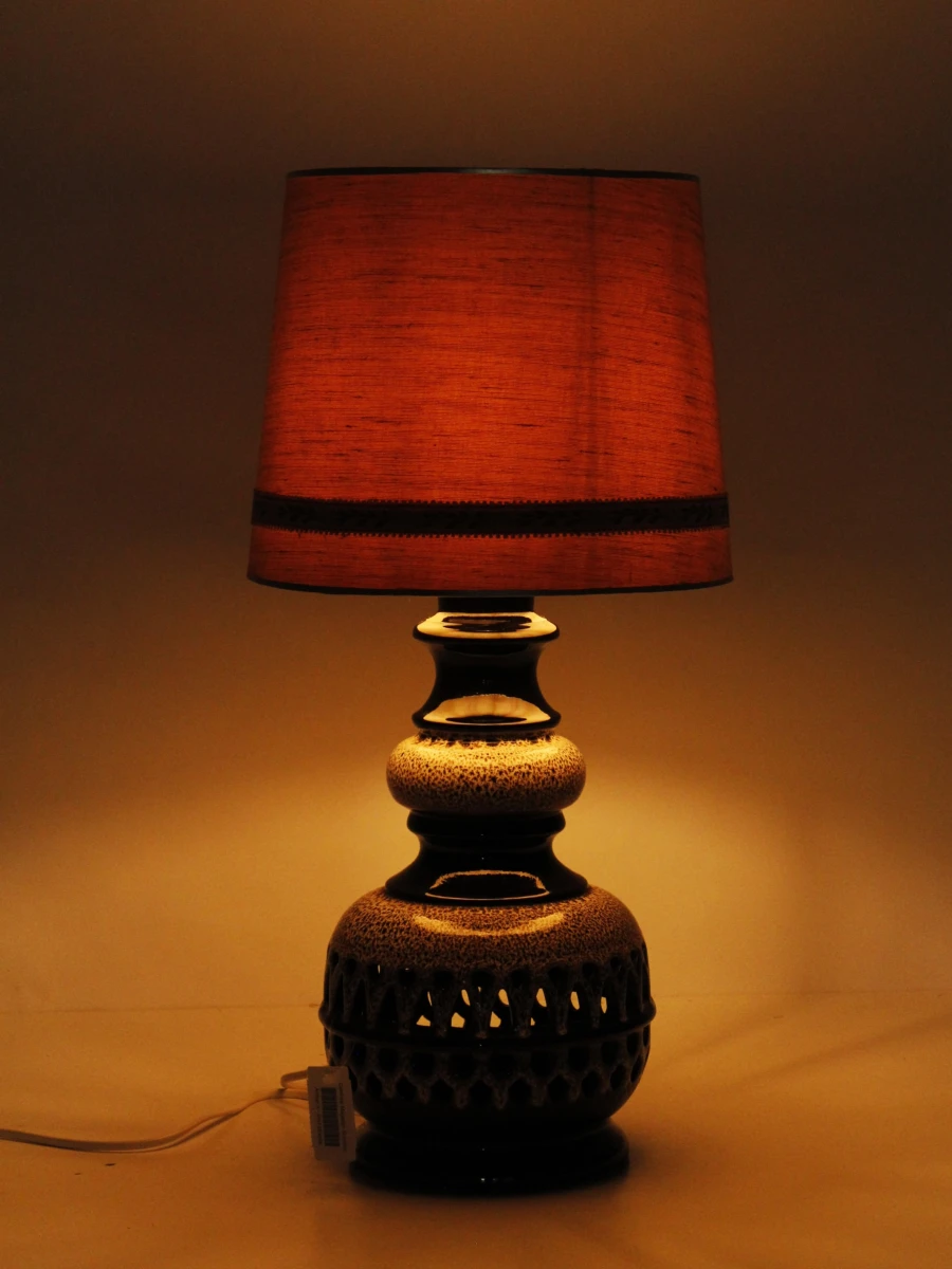 Fat Lava mid-century tafellamp – Bruin/crème 70s - foto 6