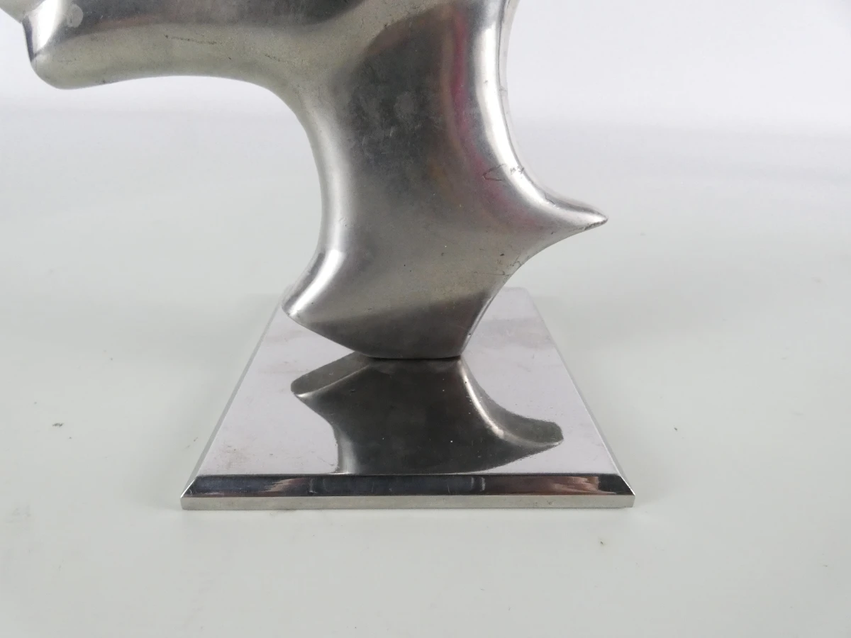 Exclusief paar zware Mid-Century metalen bustes – Afrikaans design – 5.4 kg - foto 8