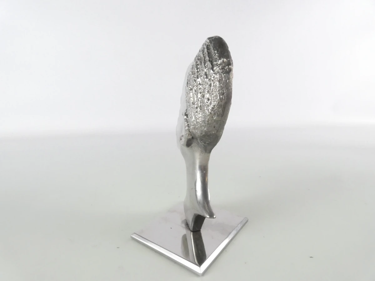 Exclusief paar zware Mid-Century metalen bustes – Afrikaans design – 5.4 kg - foto 9