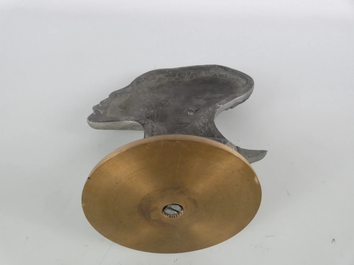 Exclusief paar zware Mid-Century metalen bustes – Afrikaans design – 5.4 kg - foto 18