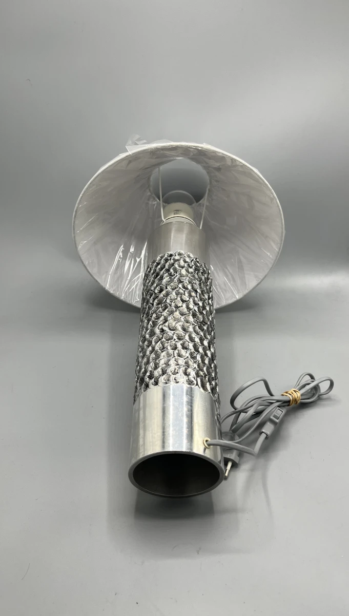 Tafellamp Aluclair Willy Luyckx brutalist aluminium vintage cilinderlamp - foto 2