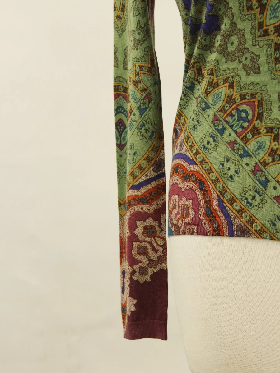 ETRO Milano - luxe fijn gebreide paisley trui - multicolor - maat 38 - foto 4