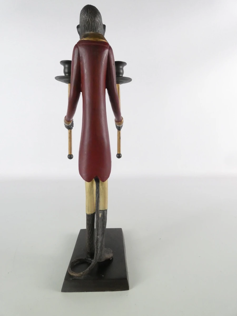 Exclusieve Vintage Hollywood Regency Aap-Butler Kandelaar – Massief Brons/Messing – 43 cm / 2900g - foto 4