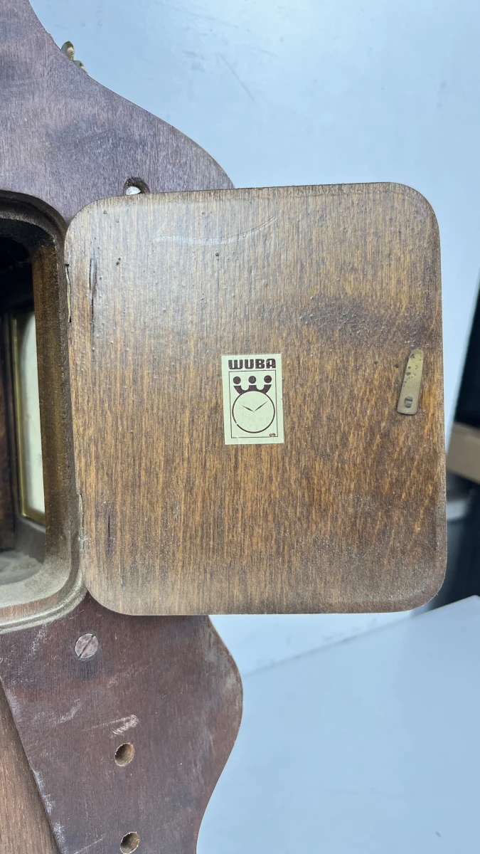 Zaanse wandklok Warmink Wuba mechanisch met Atlasfiguur en ruiterslinger - foto 13