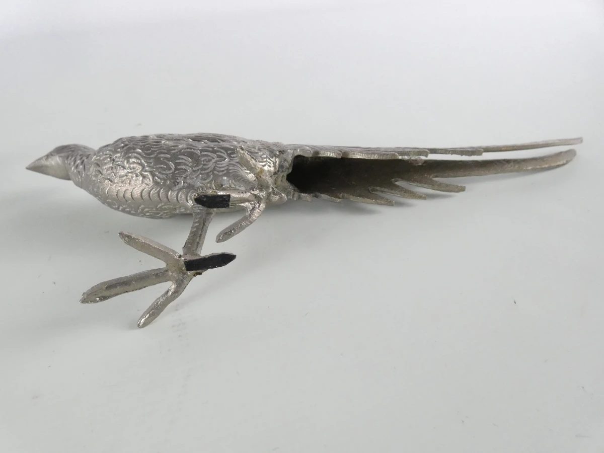 Set van 6 metalen vogelbeeldjes – 2 eenden en 2 fazantenkoppels - foto 22