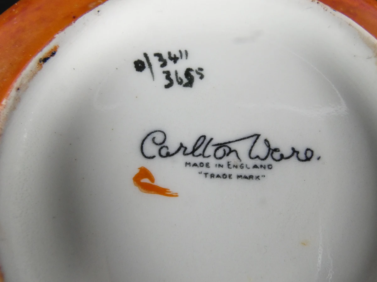 Zeldzame Art Deco Carlton Ware 'Jazz Stitch' (3655) Iriserende Dekselpot – ca. 1929/1930 - foto 7