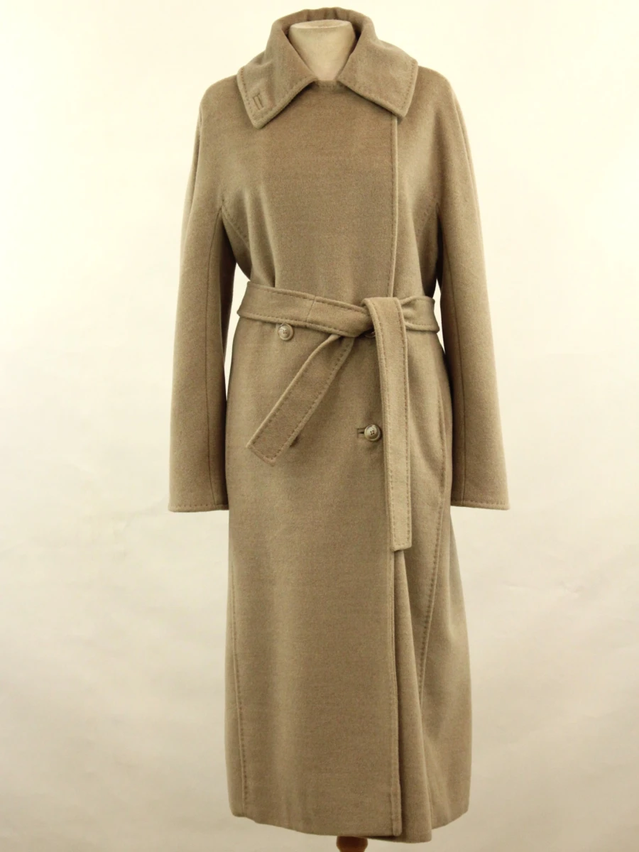 MaxMara - luxueuze lange wintermantel – 90% wol & 10% kasjmier – camelbeige - foto 3