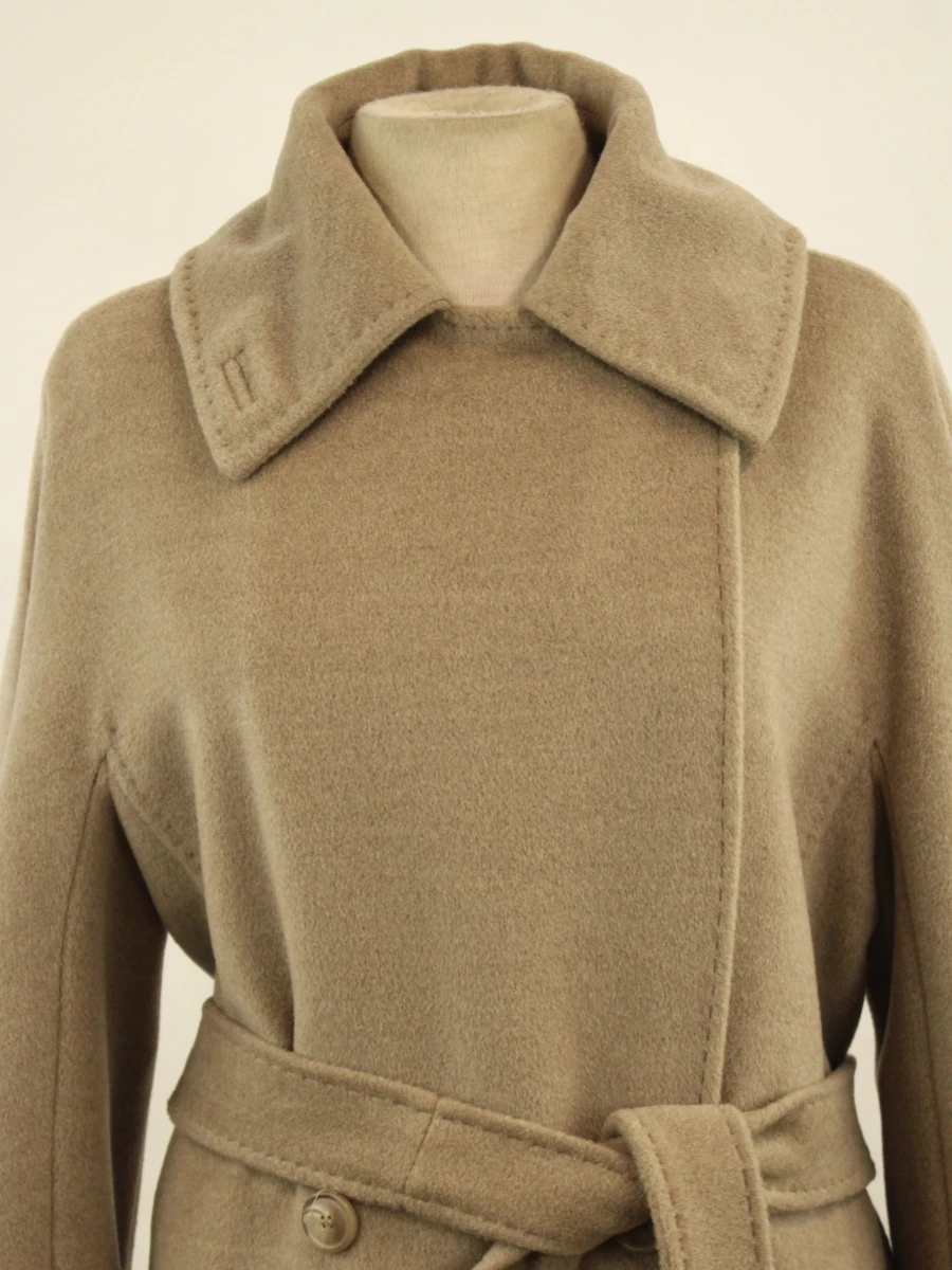 MaxMara - luxueuze lange wintermantel – 90% wol & 10% kasjmier – camelbeige - foto 4