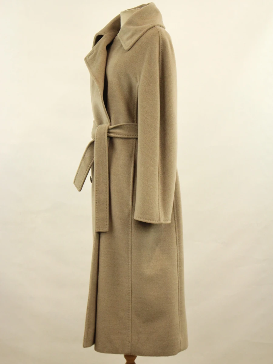 MaxMara - luxueuze lange wintermantel – 90% wol & 10% kasjmier – camelbeige - foto 5