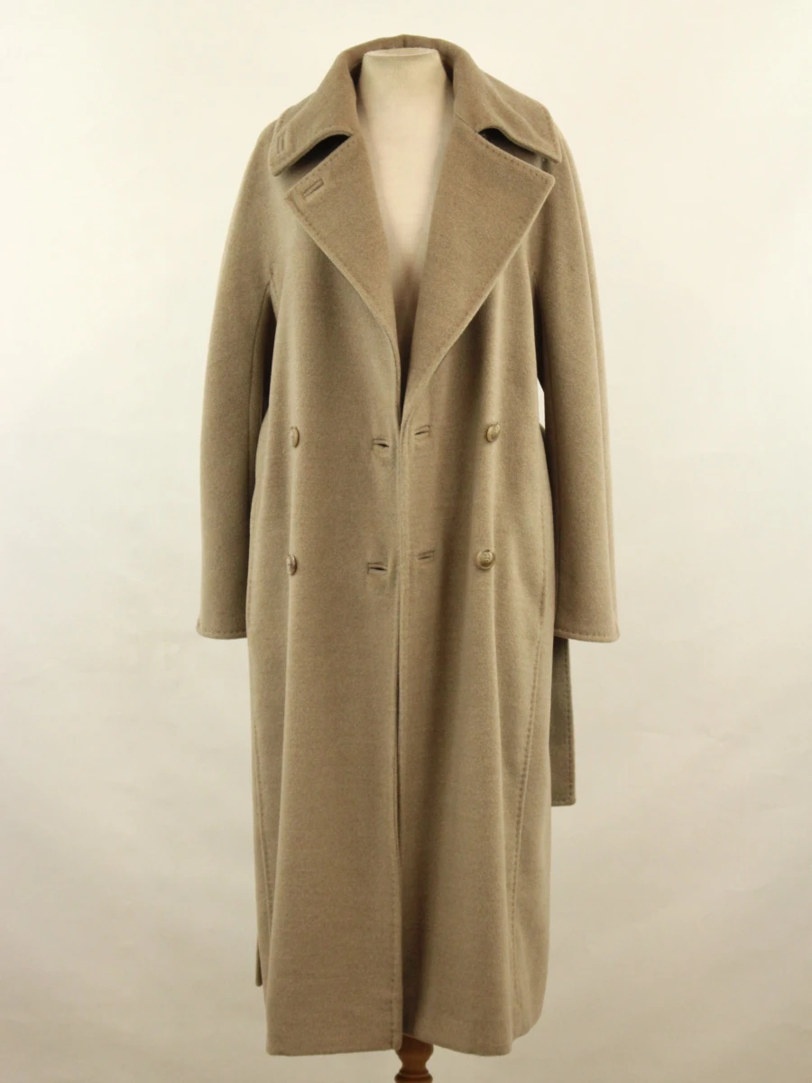 MaxMara - luxueuze lange wintermantel – 90% wol & 10% kasjmier – camelbeige - foto 8