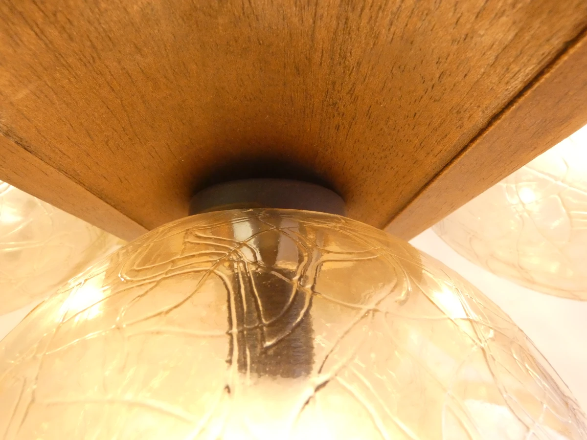 Vintage Jaren '70 Hanglamp / Kroonluchter met 4 Lichtpunten (Met Garantie!) - foto 4