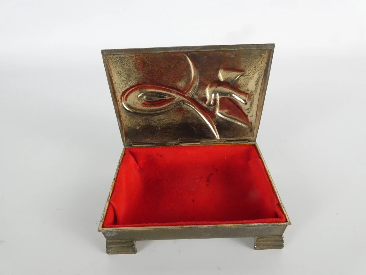 Fraaie verzameling van 6 diverse oude en vintage sieraden- en snuisterijdoosjes – 19e/20e eeuw - foto 10