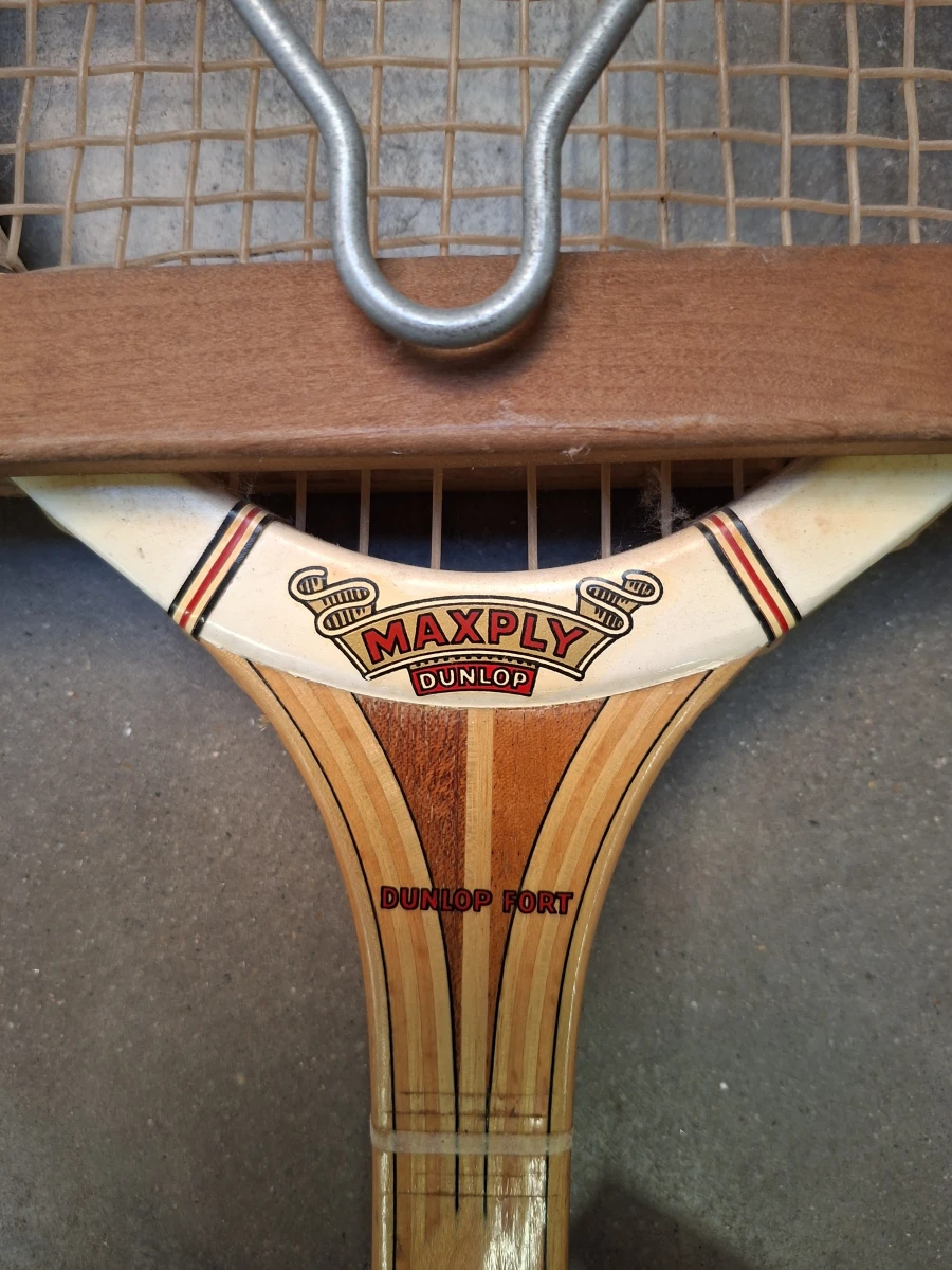 2 vintage houten Dunlop tennisrackets - foto 2