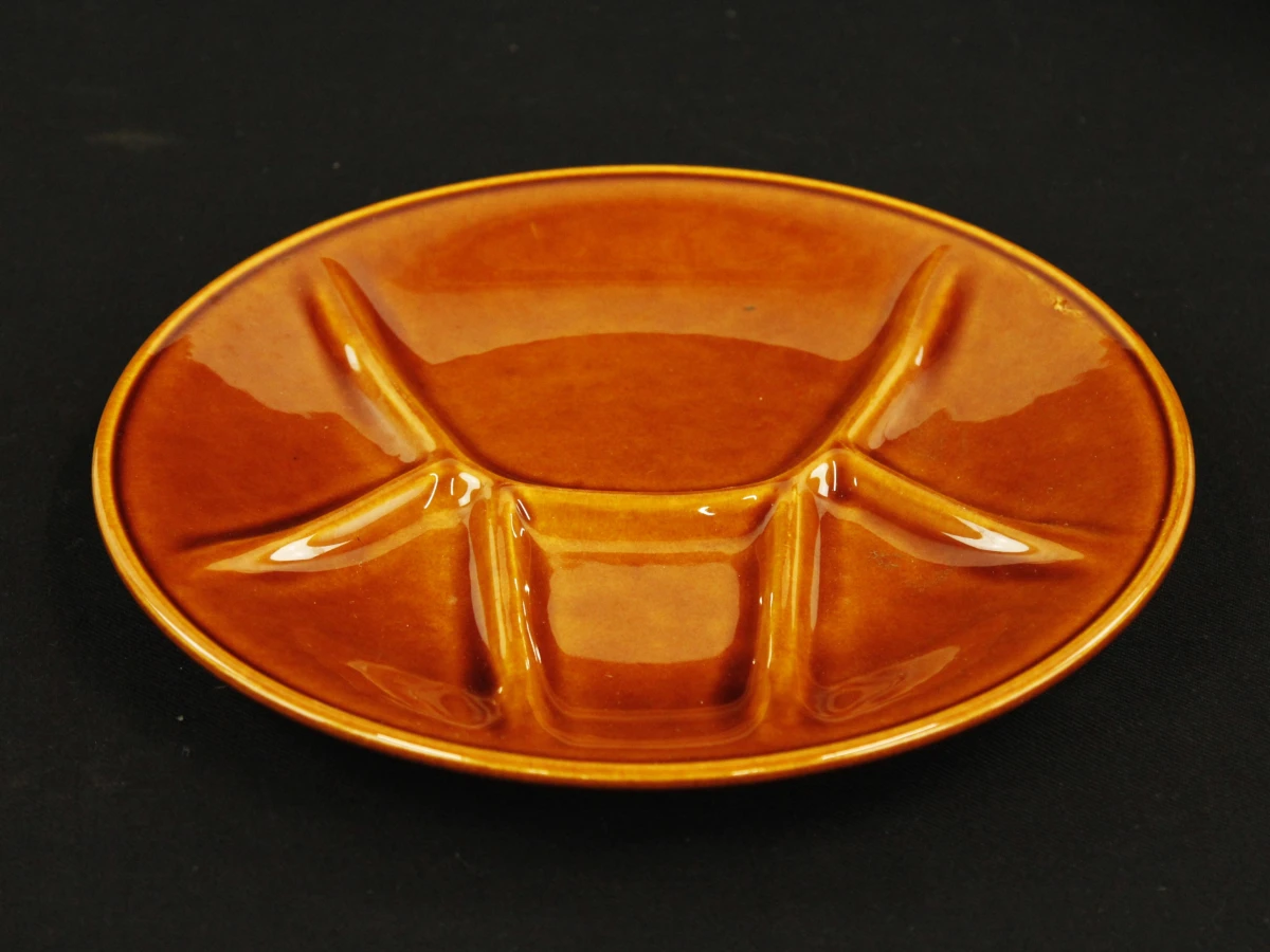 Keralux Boch Fréres Set van 5 vintage keramische fondue borden - foto 3