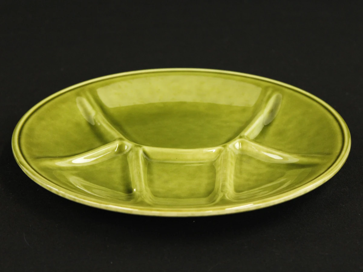 Keralux Boch Fréres Set van 5 vintage keramische fondue borden - foto 6